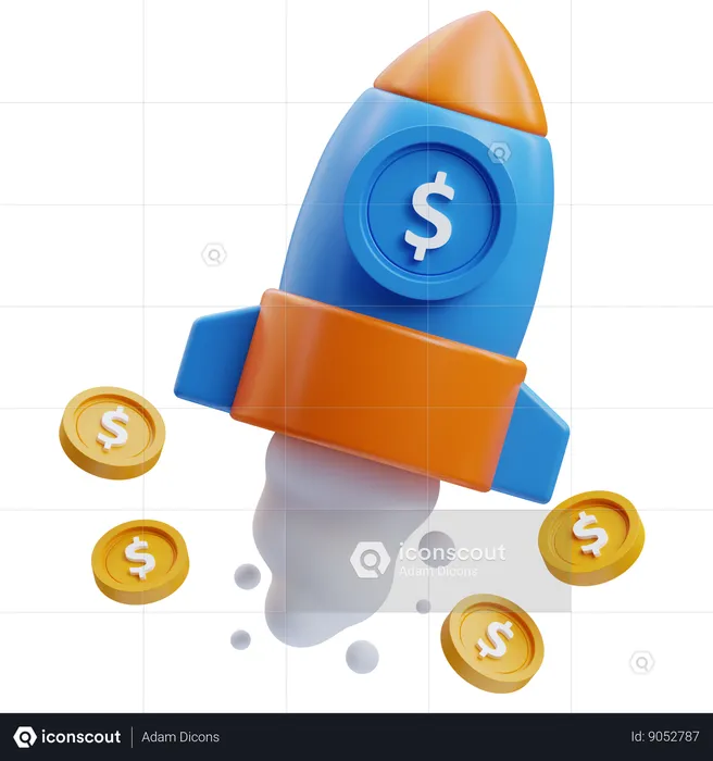 Inicialização financeira  3D Icon