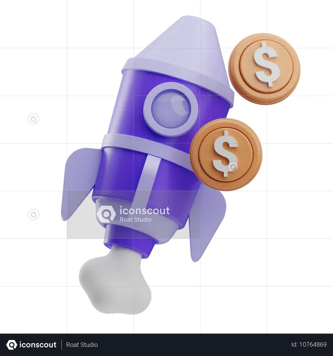 Inicialização financeira  3D Icon