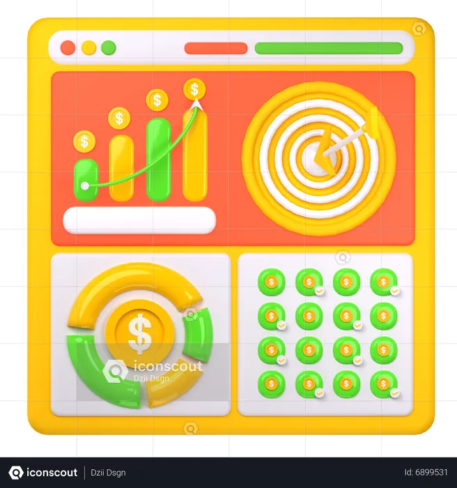 Finance Analysis  3D Icon