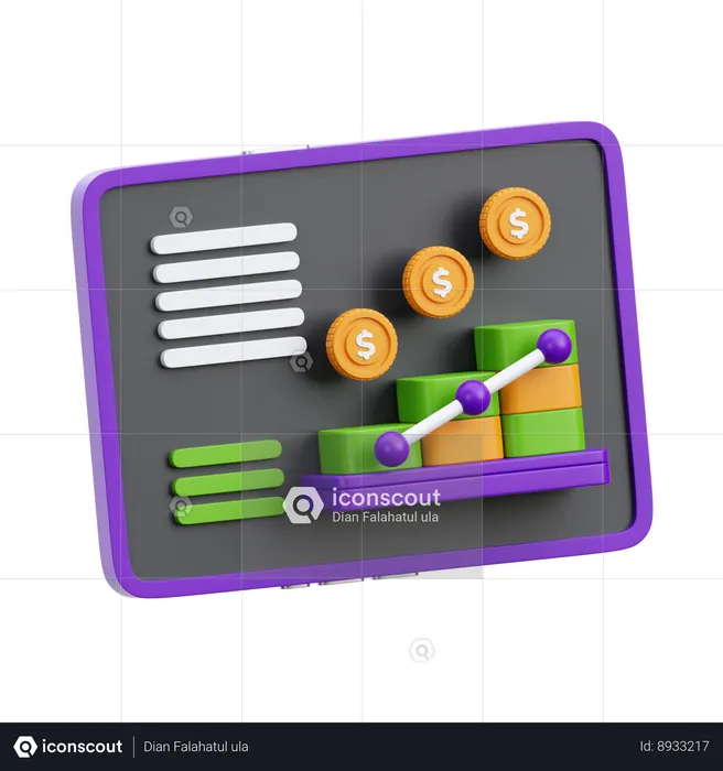 Finance Analysis  3D Icon