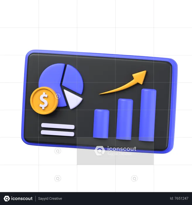Finance Analysis  3D Icon