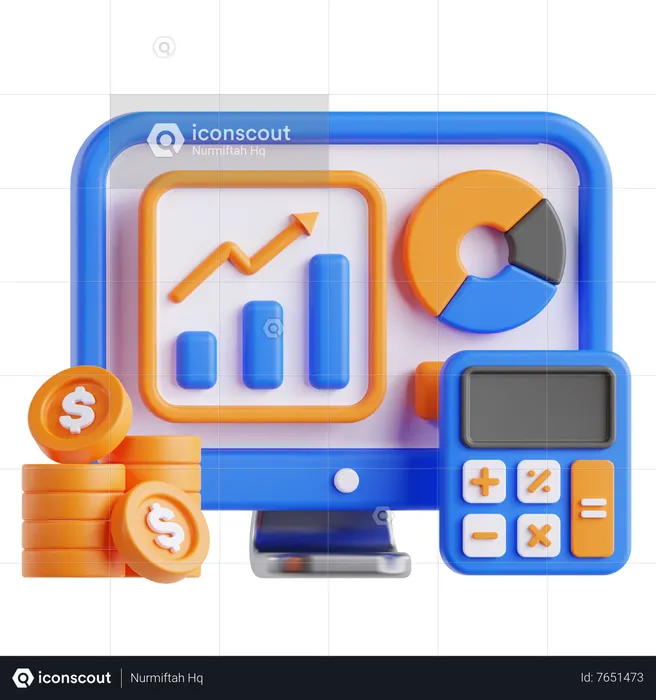 Finance Analytics  3D Icon