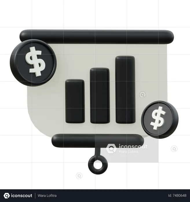 Analyse financière  3D Icon