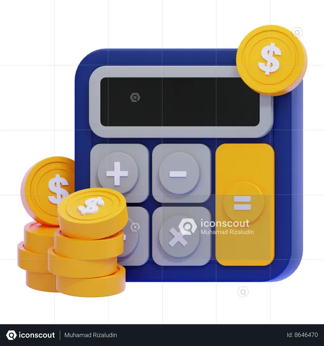 Finance Calculation  3D Icon