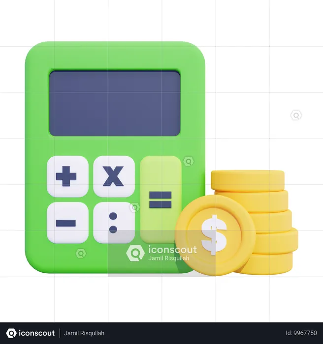 Finance Calculation  3D Icon