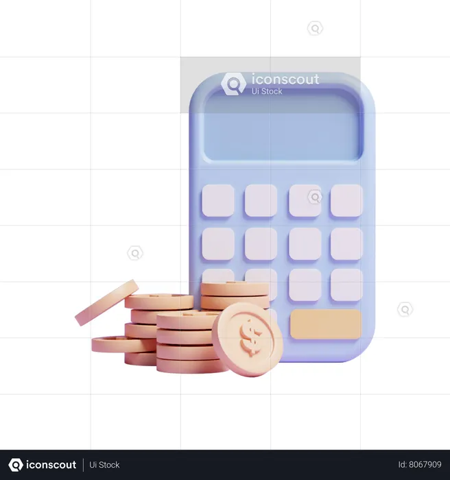 Finance Calculation  3D Icon