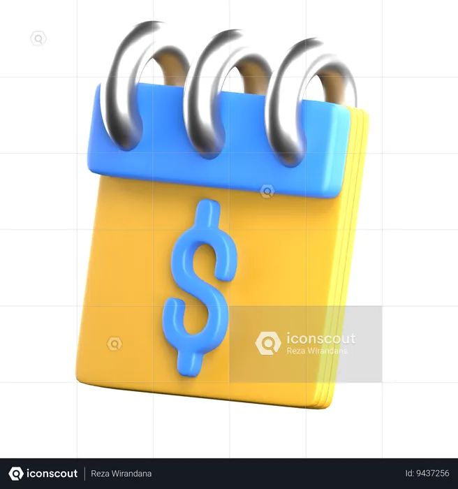 Finance Calendar  3D Icon