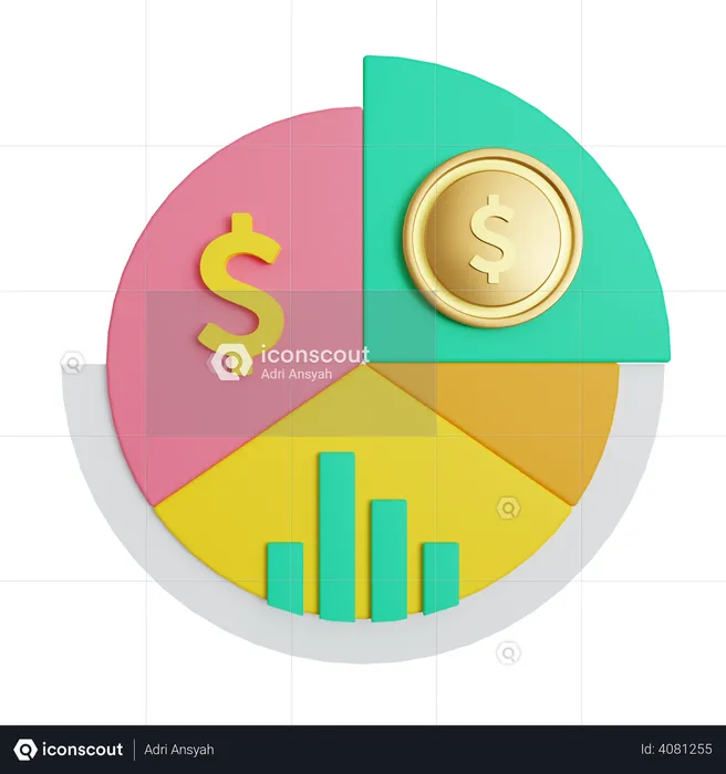 Finance chart  3D Illustration