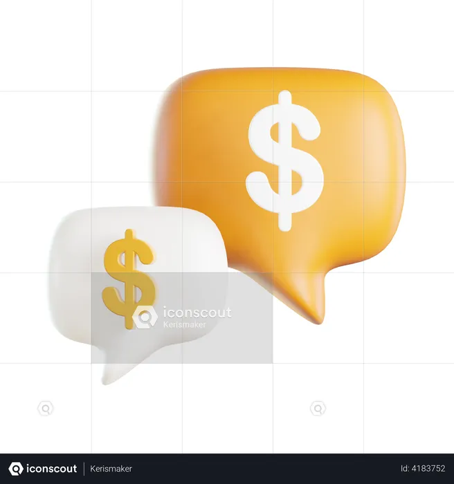 Finance Chat  3D Icon