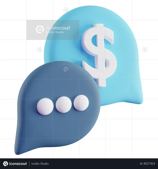 Finance Chat  3D Icon