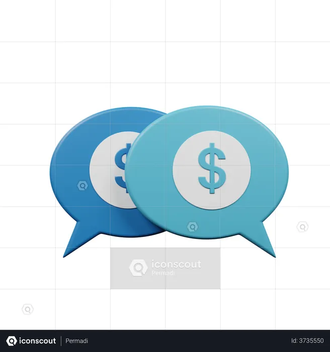 Finance Chat  3D Illustration