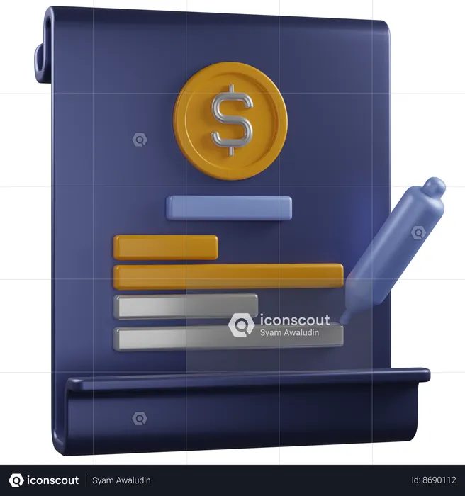 Finance Check  3D Icon
