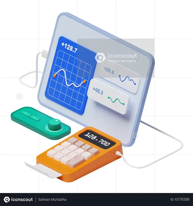 Finance Control  3D Illustration