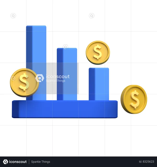 Financer la croissance  3D Icon