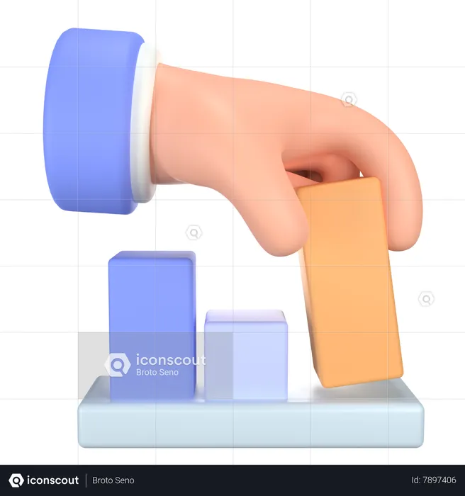 Finance data  3D Icon