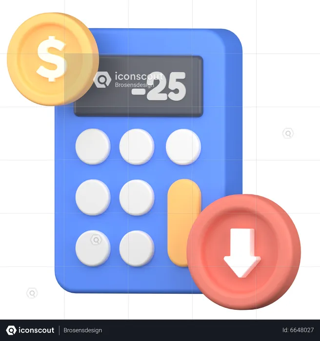 Finance Down  3D Icon