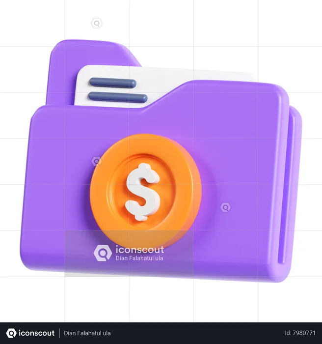 Finance Folder  3D Icon