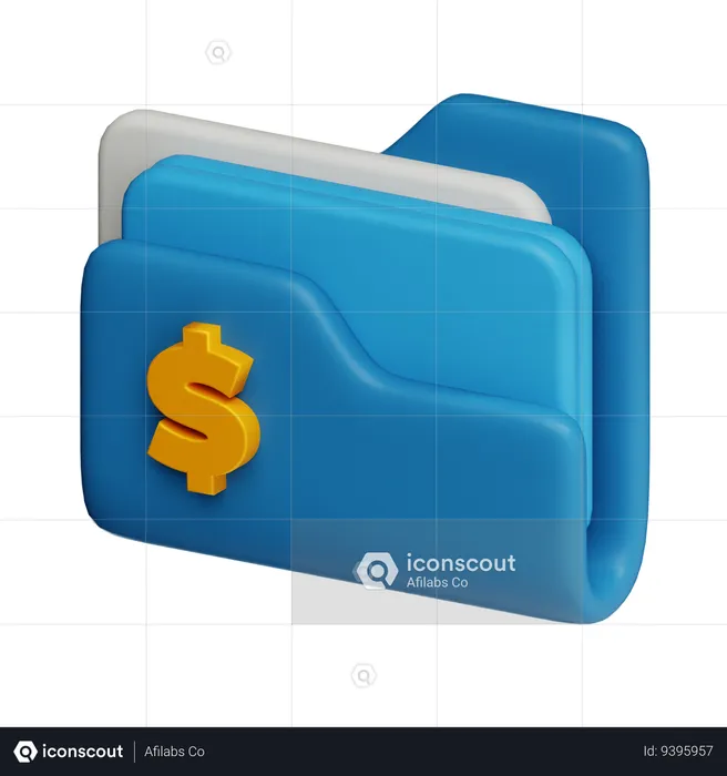 Finance Folder  3D Icon