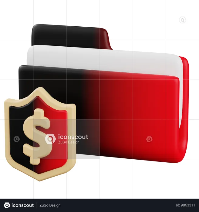 Finance Folder  3D Icon