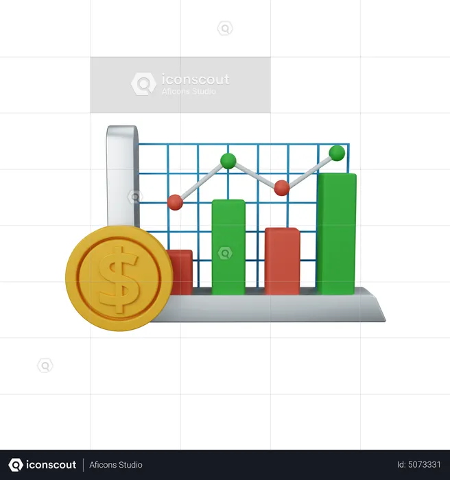 Finance Graph  3D Icon