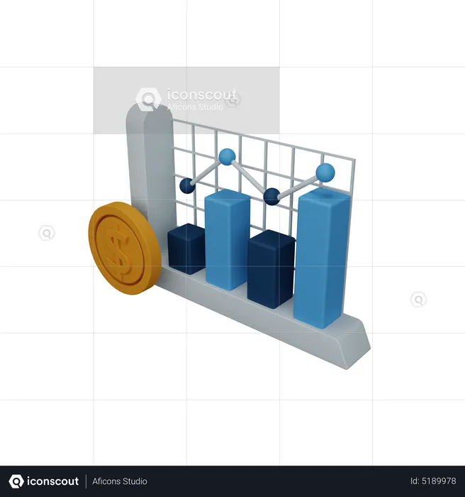 Finance graph  3D Icon