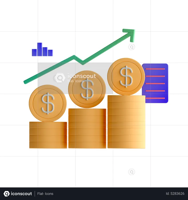 Finance Growth  3D Icon