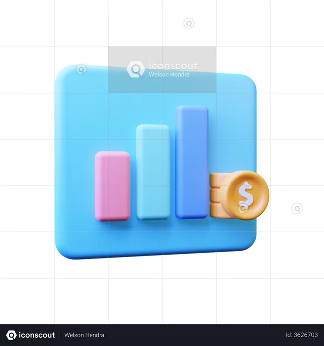 Finance Growth  3D Illustration