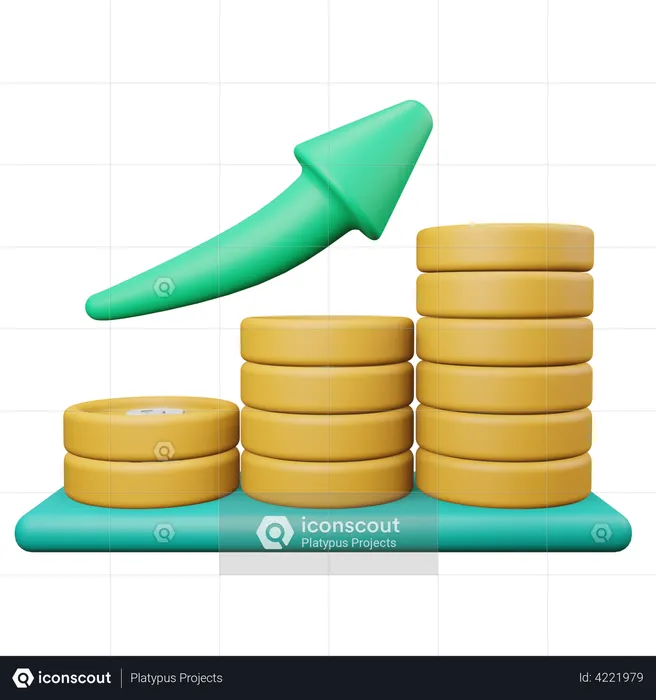 Finance Growth  3D Illustration