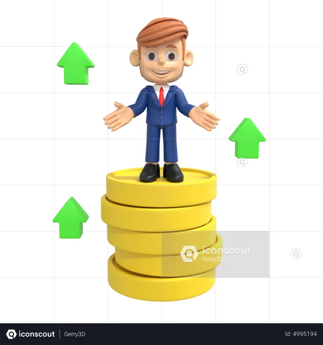 Finance Growth  3D Illustration