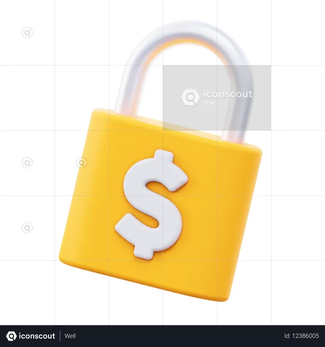 Finance Lock  3D Icon