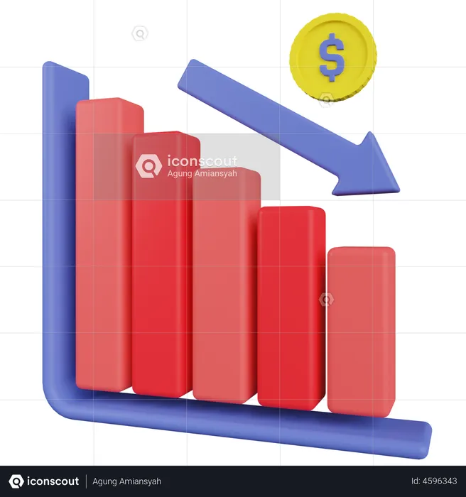 Finance Loss  3D Illustration