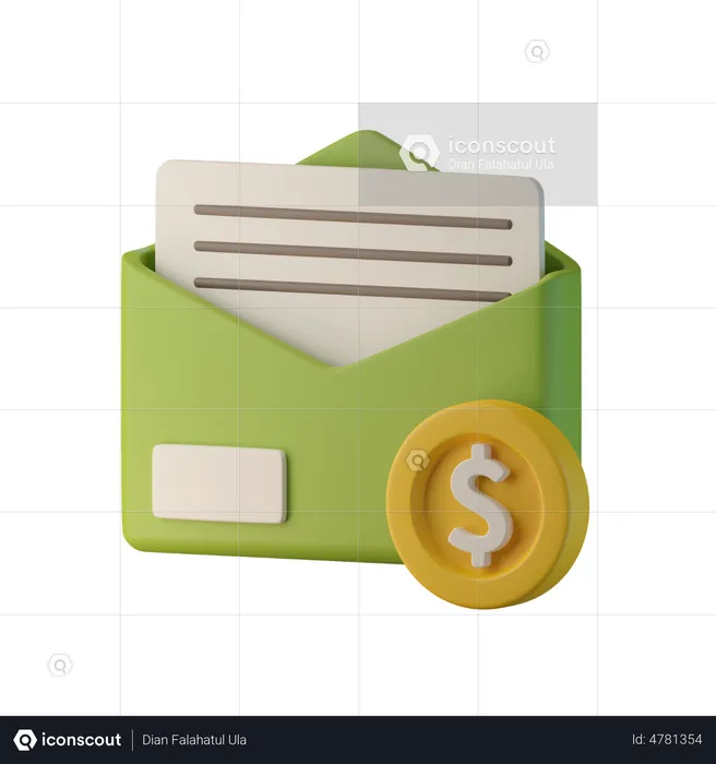 Finance Mail  3D Icon