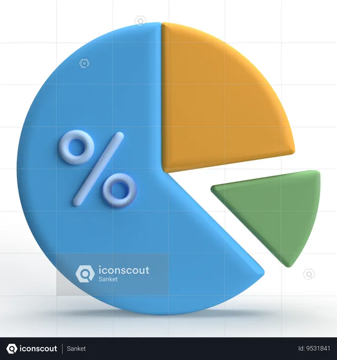 Finance Pie Chart  3D Icon