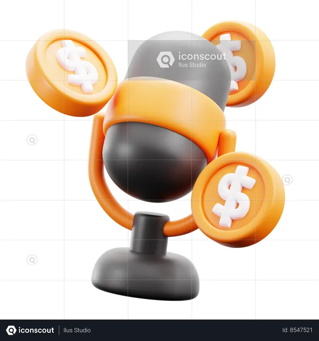 Finance Podcast  3D Icon