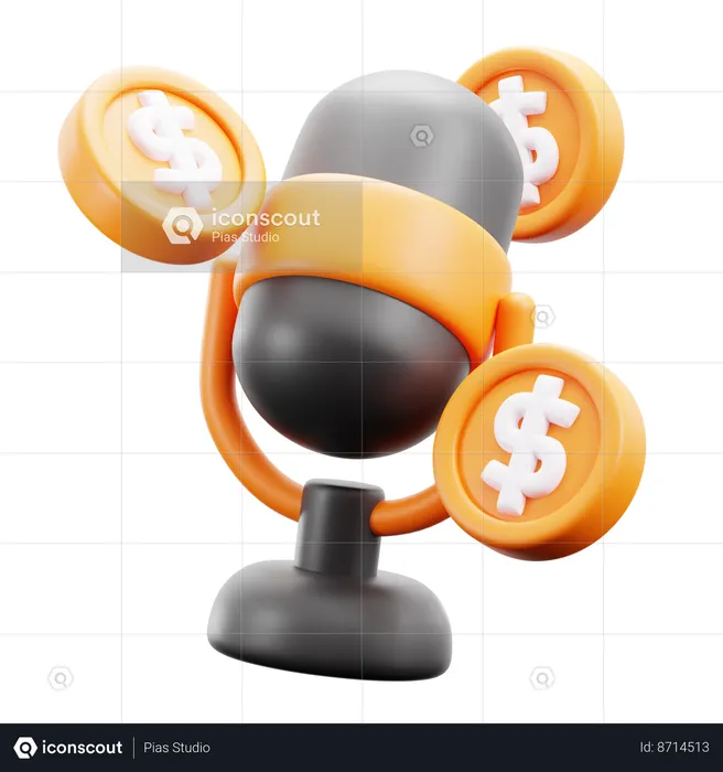 Finance Podcast  3D Icon