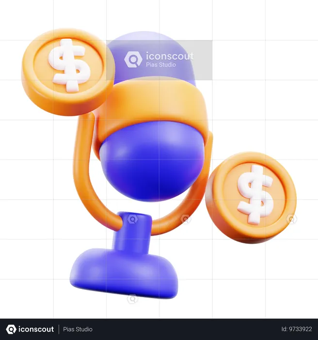 금융 팟캐스트  3D Icon