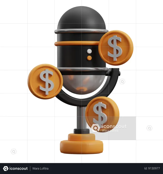 Finance Podcast  3D Icon