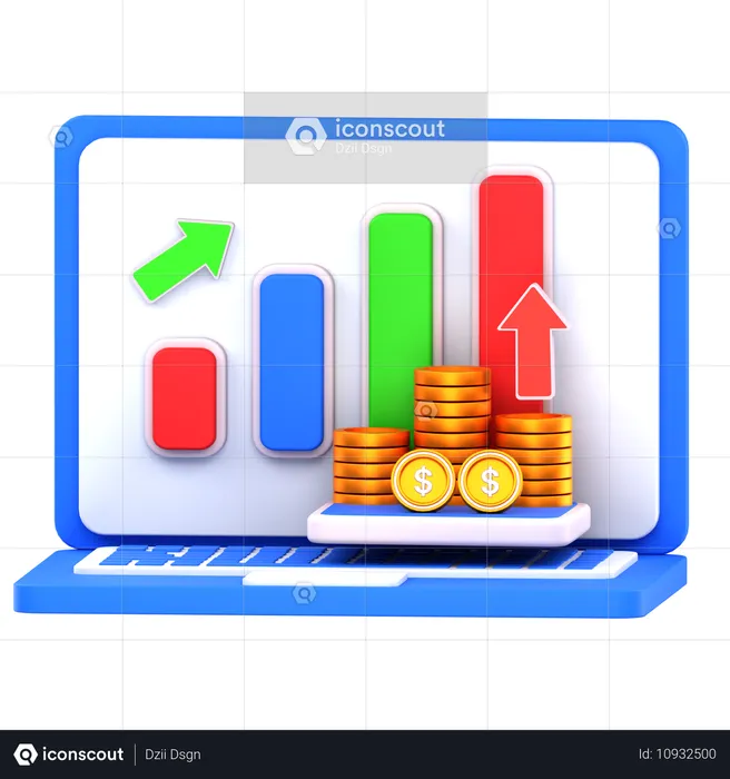 Finance profit chart  3D Icon