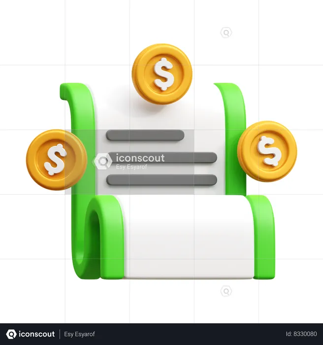 Finance Report  3D Icon