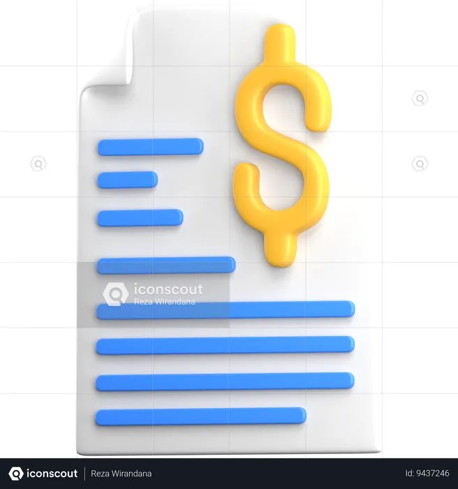 Finance Report  3D Icon