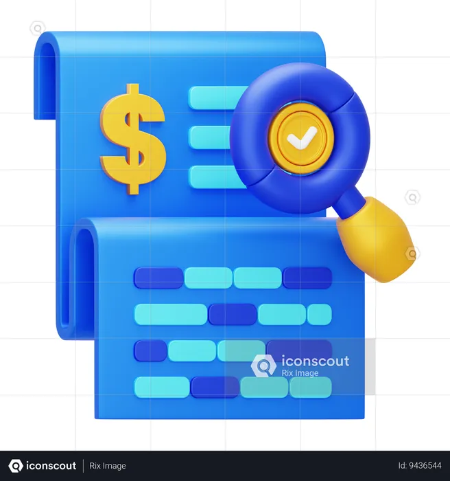 Finance Report  3D Icon