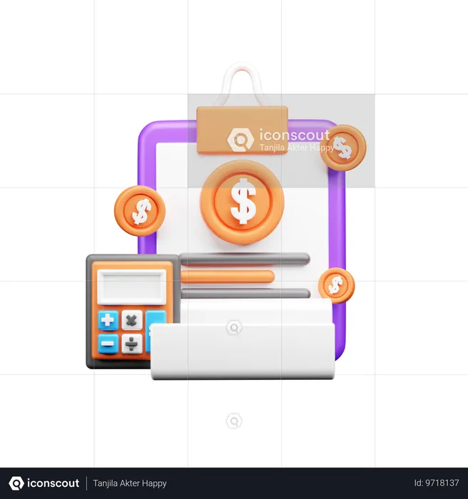 Finance Report  3D Icon