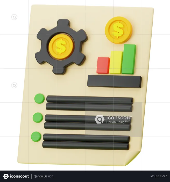 FINANCE REPORT  3D Icon