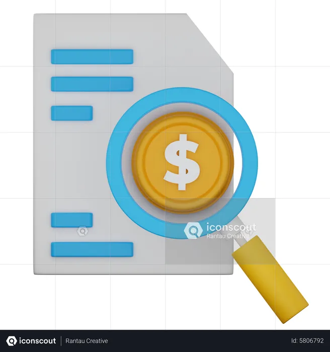 Finance Reseach  3D Icon