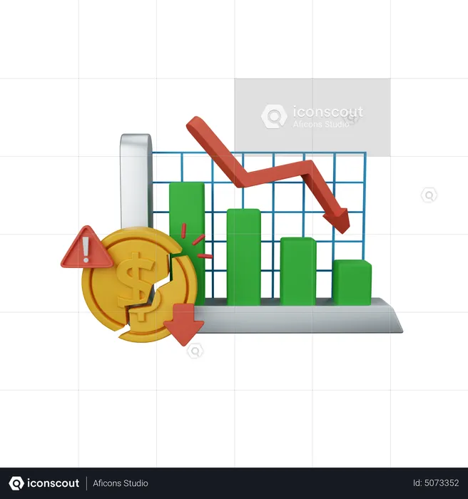 Finance Risk  3D Icon