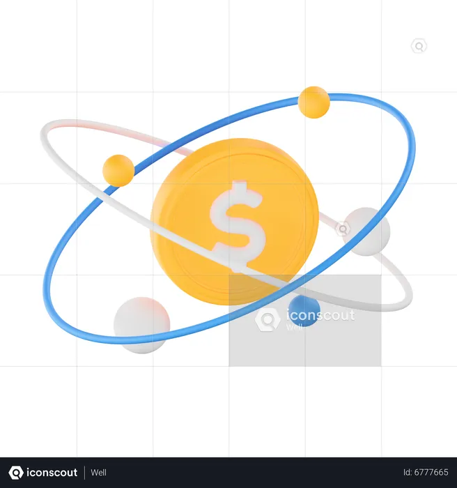 Finance Round  3D Icon