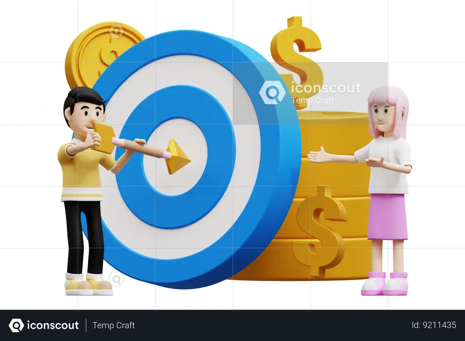 Finance Target  3D Illustration