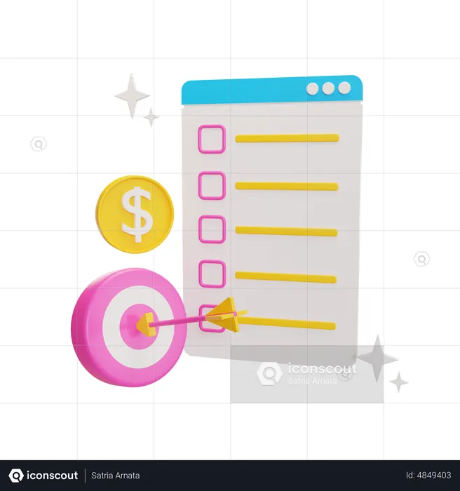 Finance Target  3D Icon