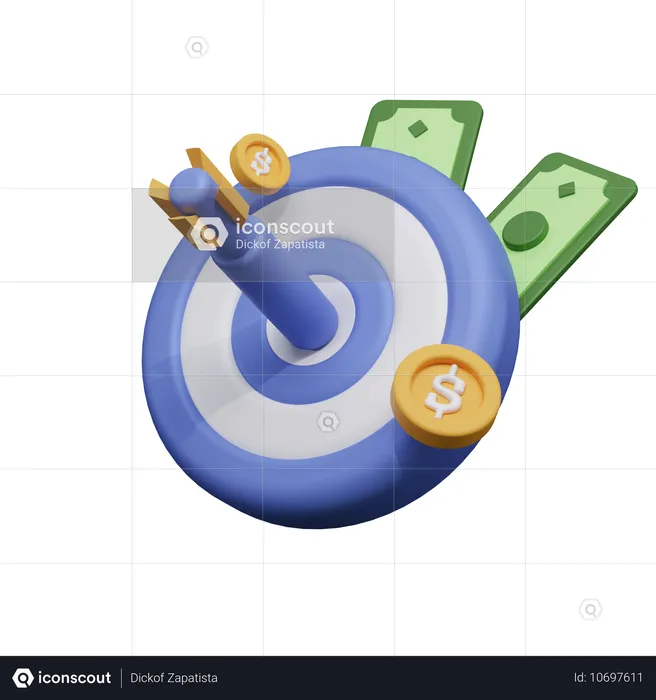 Finance Target  3D Icon