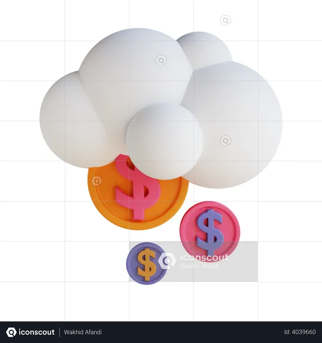 Financiación en la nube  3D Illustration